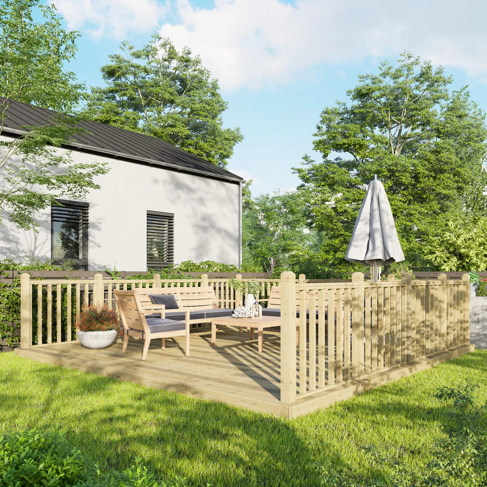 Decking Kit with Handrails on Three Sides