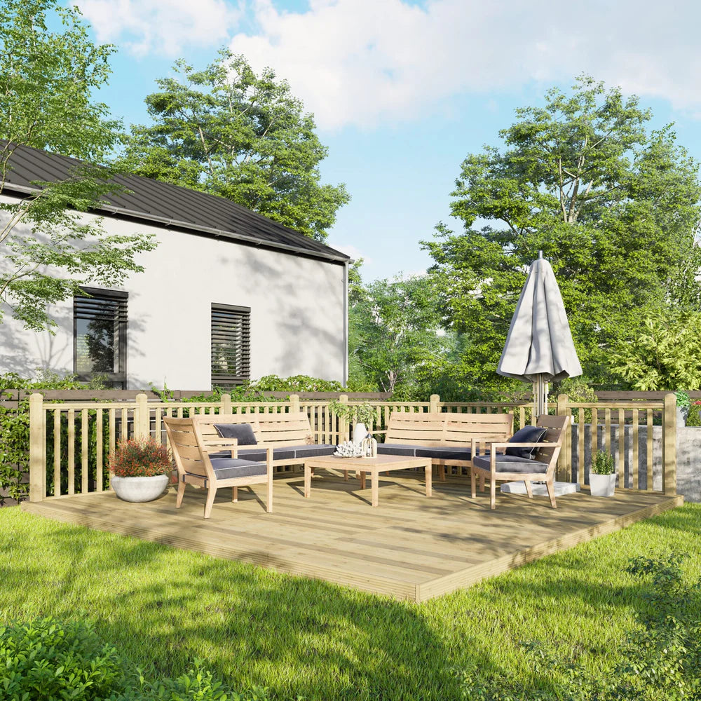 Decking Kit with Handrails on Two Sides