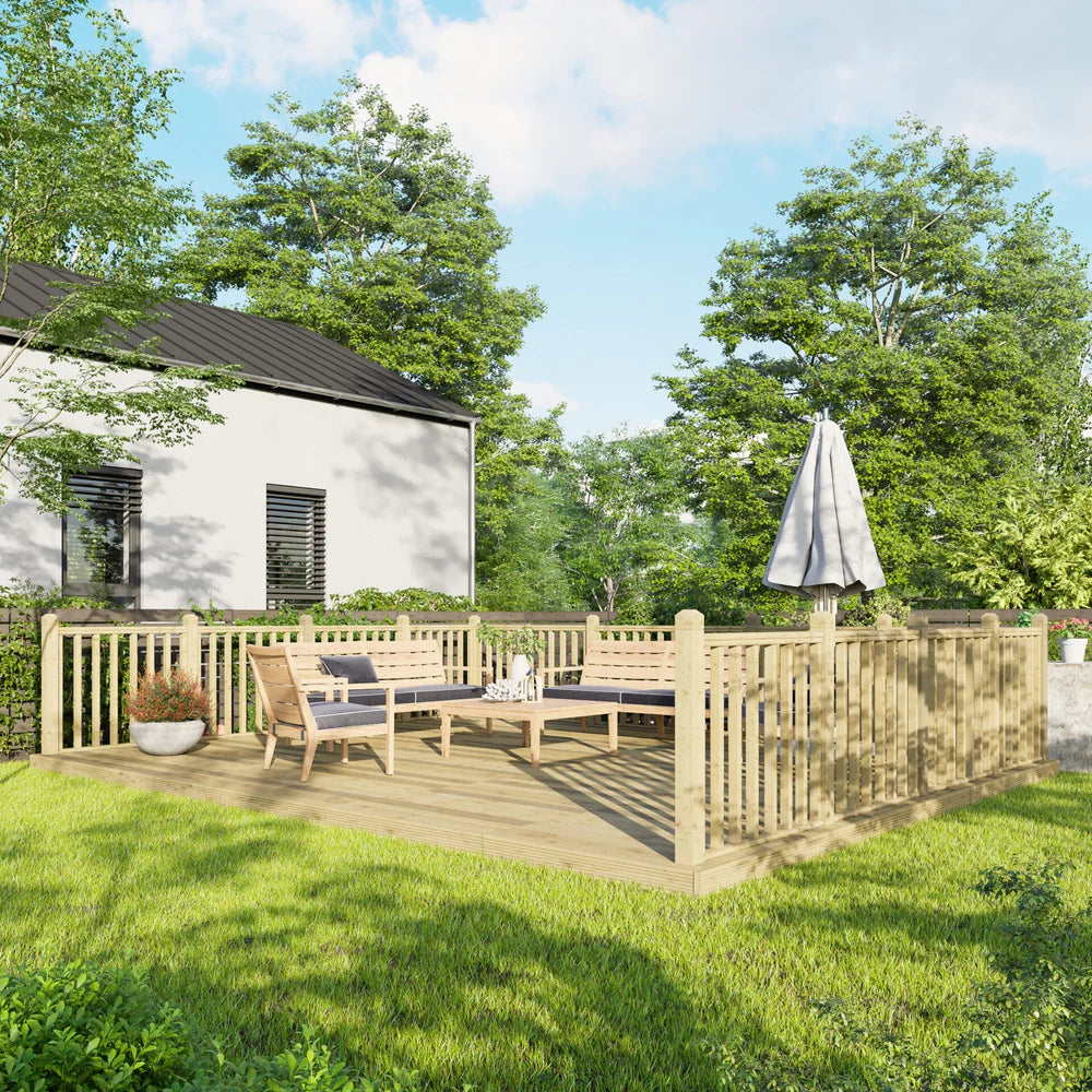Decking Kit with Handrails on Three Sides