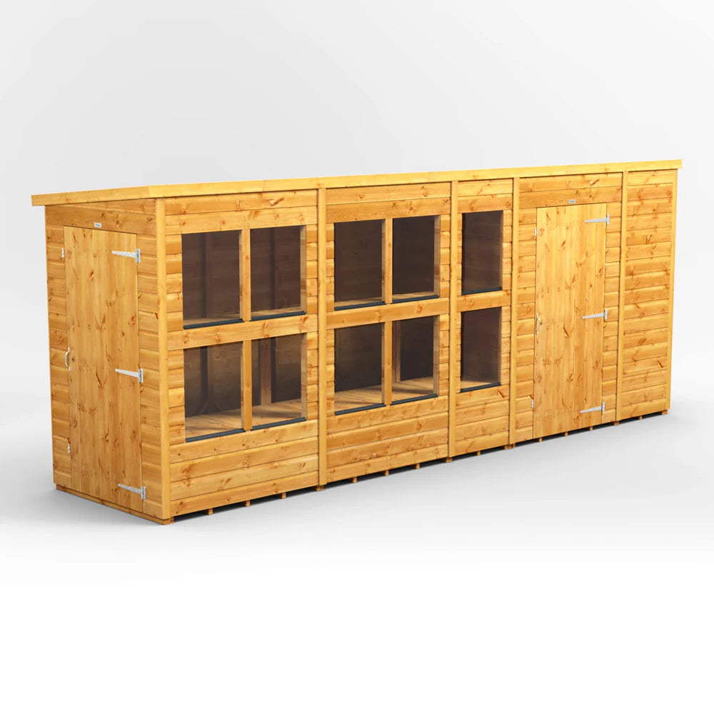 Power Pent Potting Shed Combi (includes Side Store)
