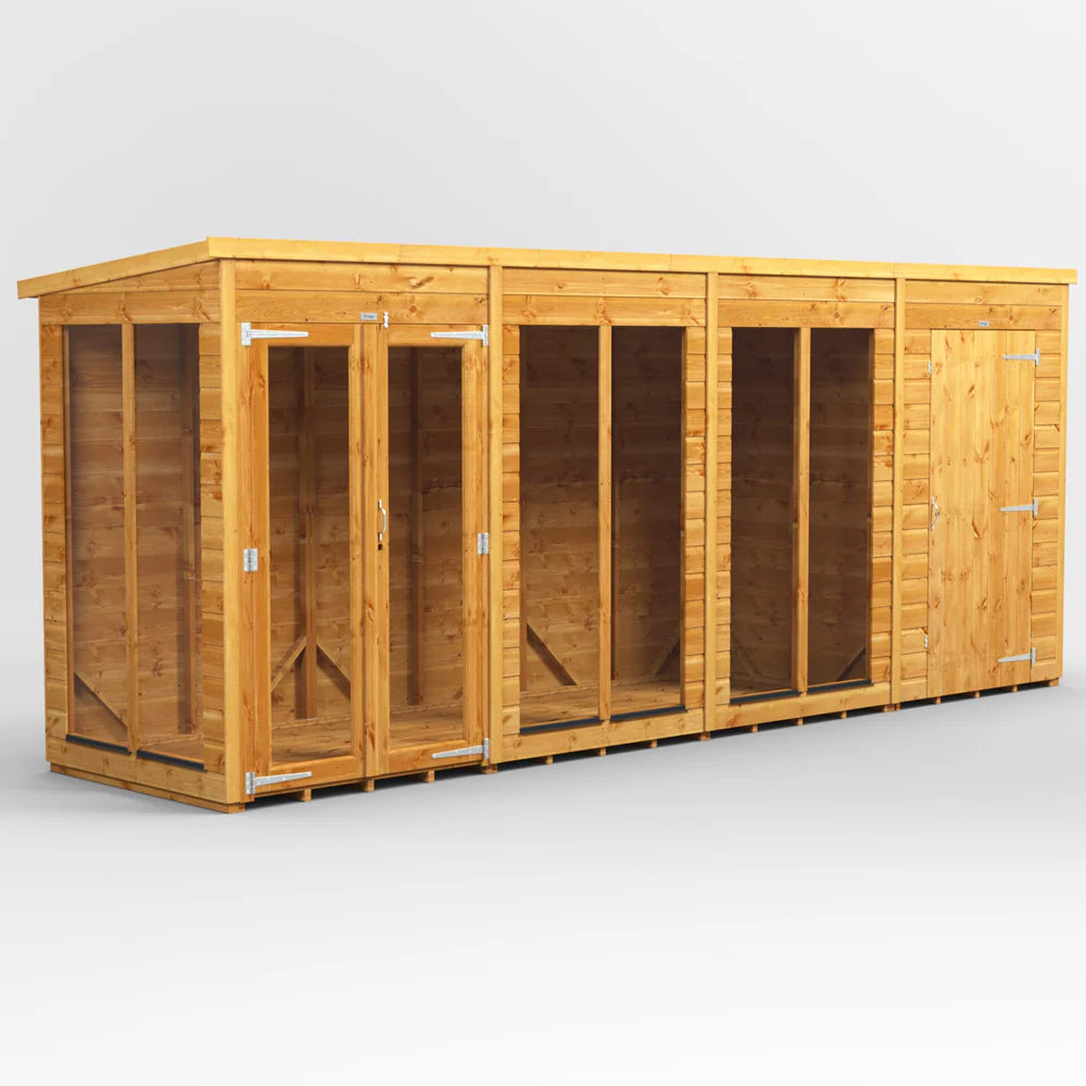 Power Pent Summerhouse Combi (includes Side Store)