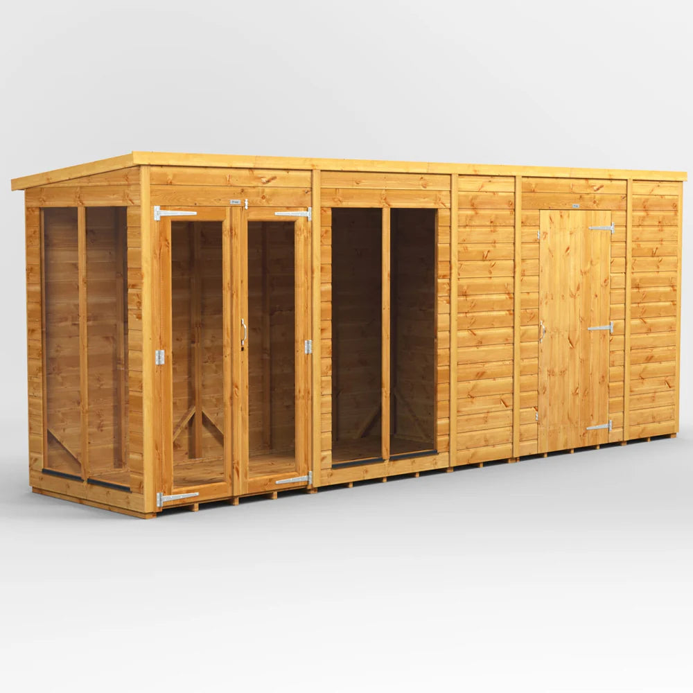 Power Pent Summerhouse Combi (includes Side Store)