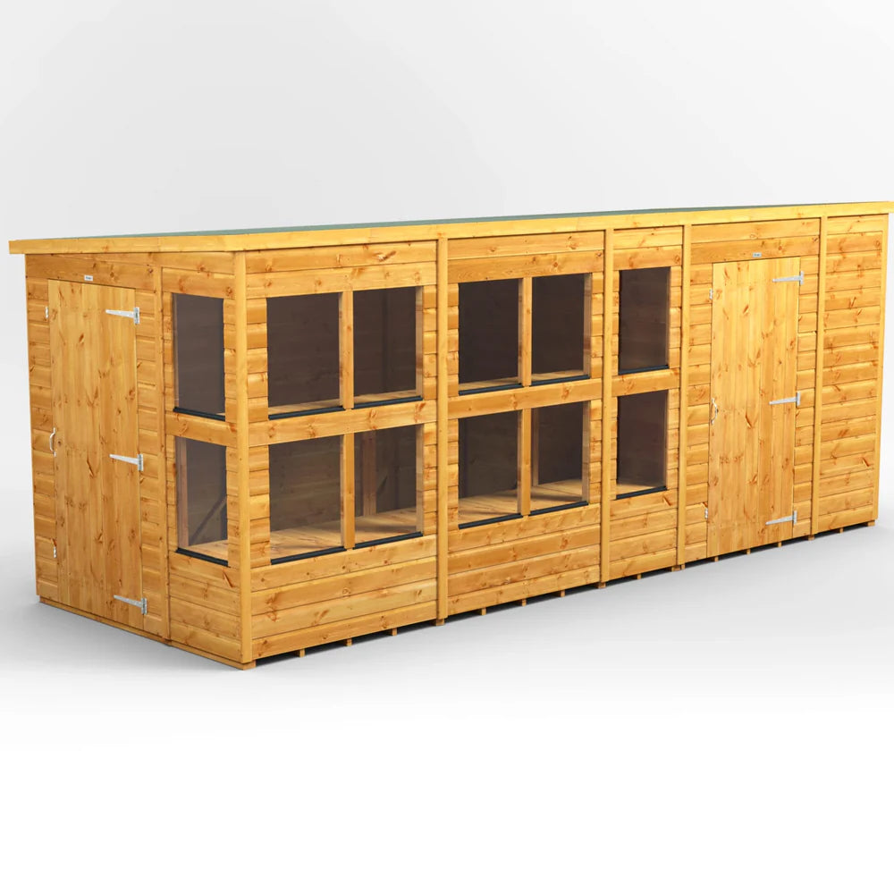 Power Pent Potting Shed Combi (includes Side Store)