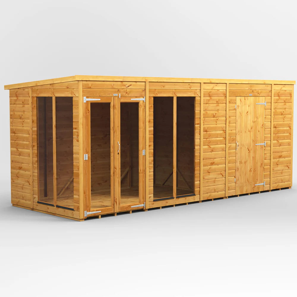 Power Pent Summerhouse Combi (includes Side Store)