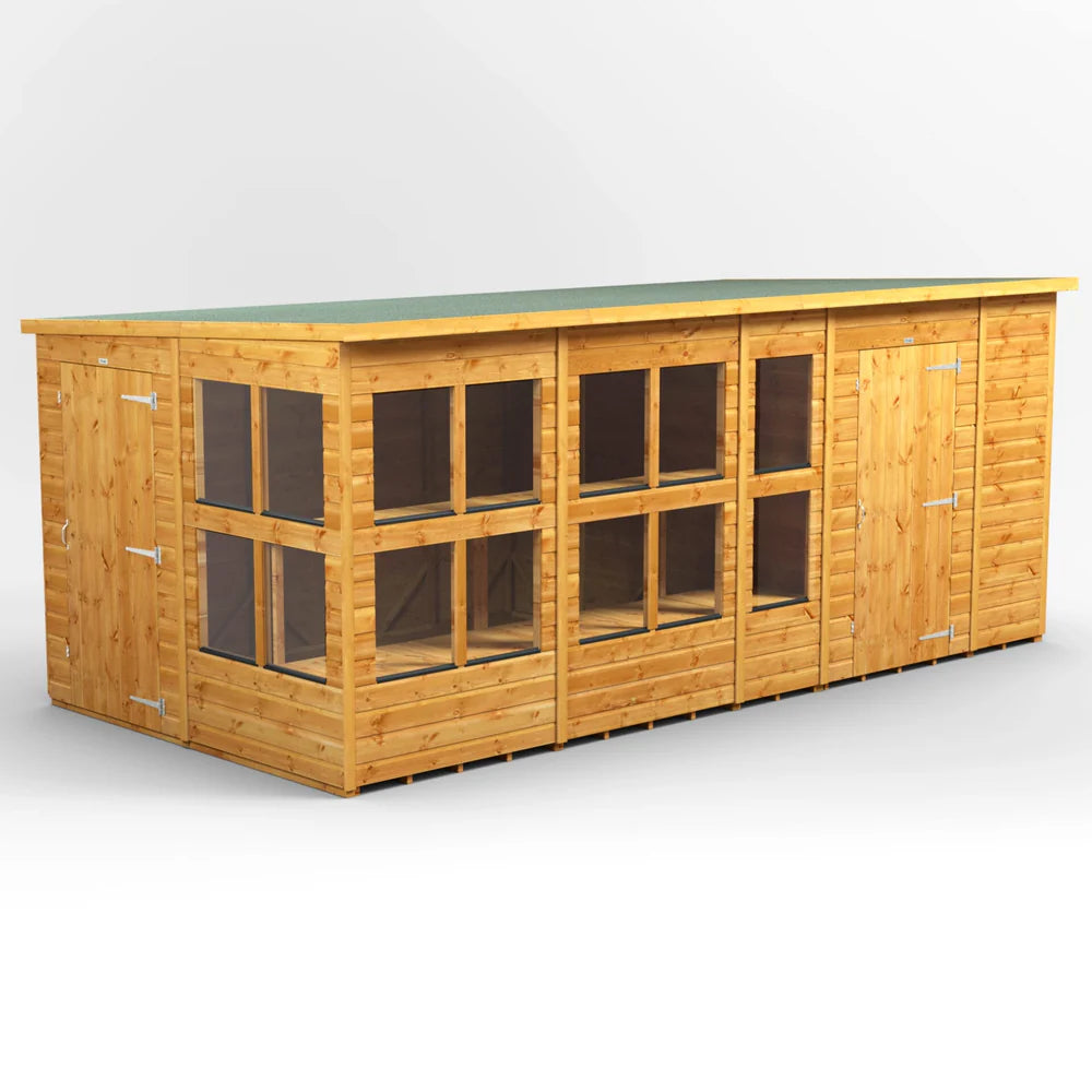 Power Pent Potting Shed Combi (includes Side Store)