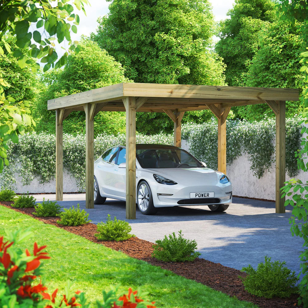 Flat Roof Garden Gazebo – Modern Timber Gazebo