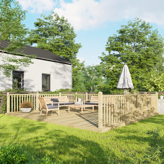 Powersheds Decking Kits - Handrails on Three Sides