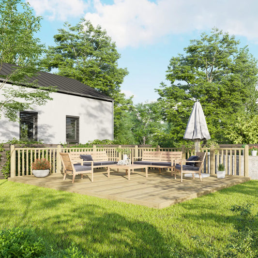 Powersheds Decking Kits - Handrails on Two Sides