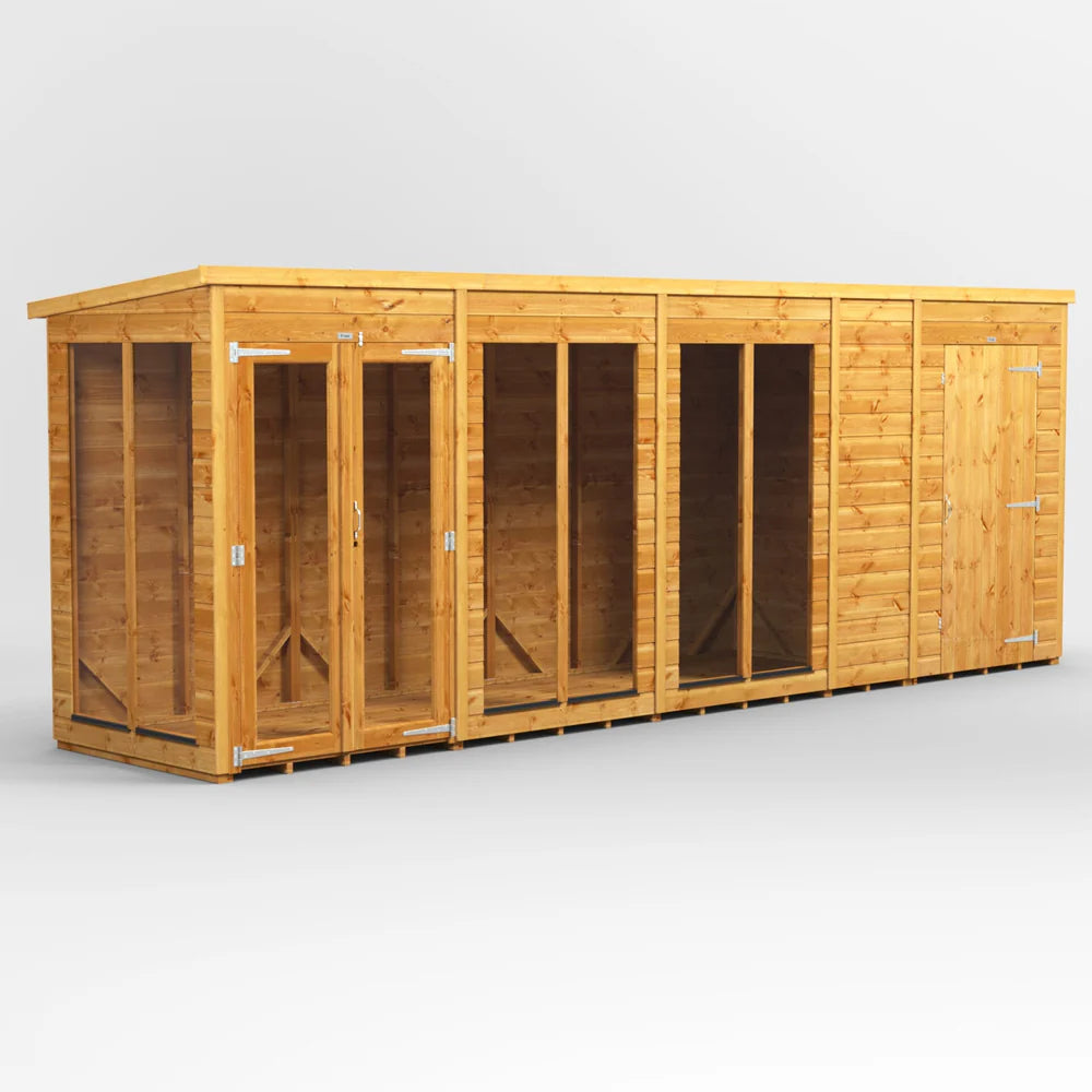 Power Pent Summerhouse Combi (includes Side Store)