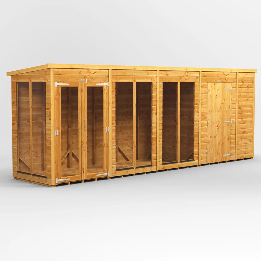 Power Pent Summerhouse Combi (includes Side Store)