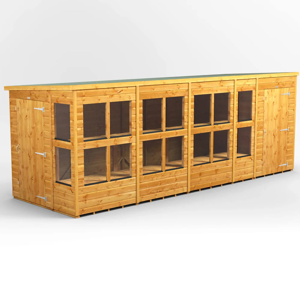 Power Pent Potting Shed Combi (includes Side Store)