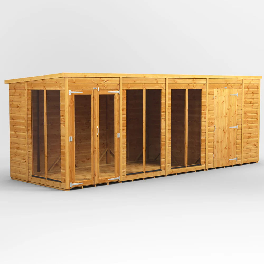 Power Pent Summerhouse Combi (includes Side Store)