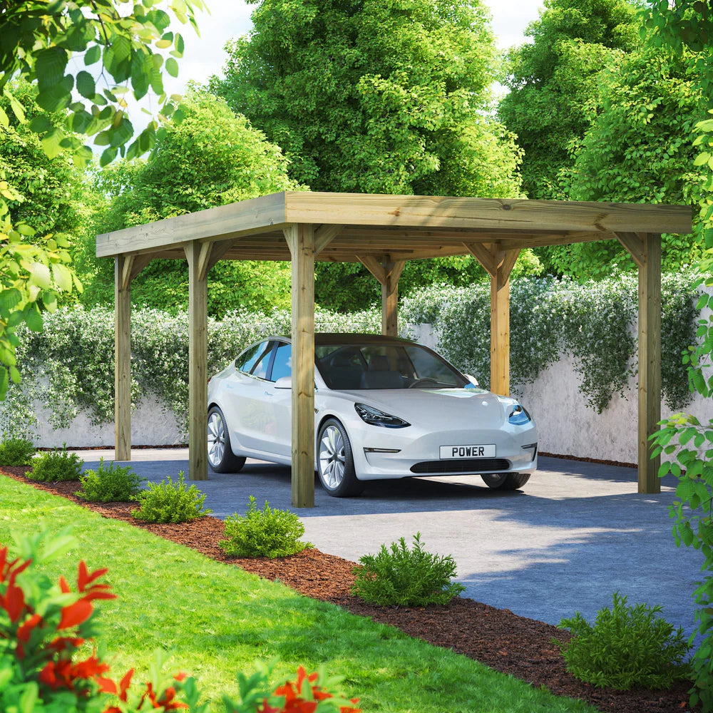 Flat Roof Garden Gazebo – Modern Timber Gazebo