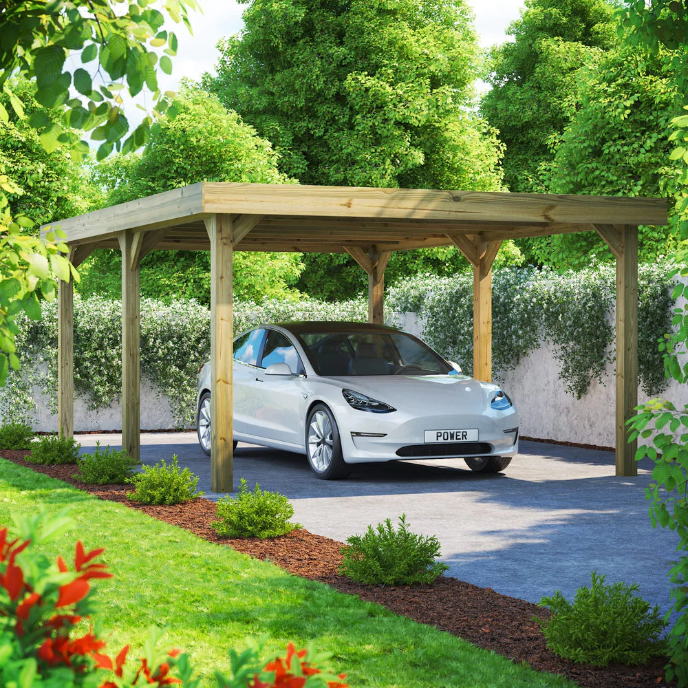 Flat Roof Garden Gazebo – Modern Timber Gazebo