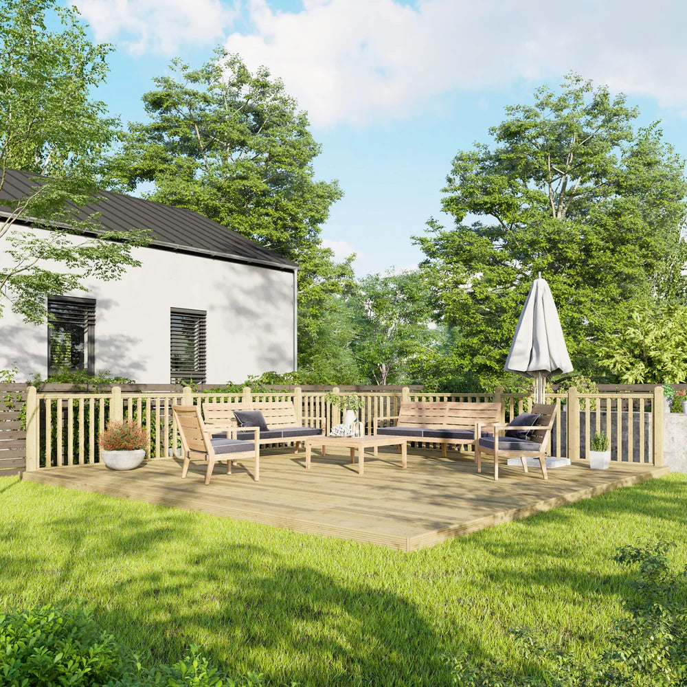 Decking Kit with Handrails on Two Sides