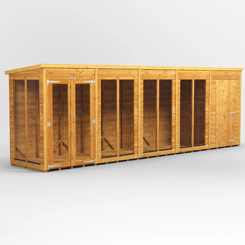 Power Pent Summerhouse Combi (includes Side Store)