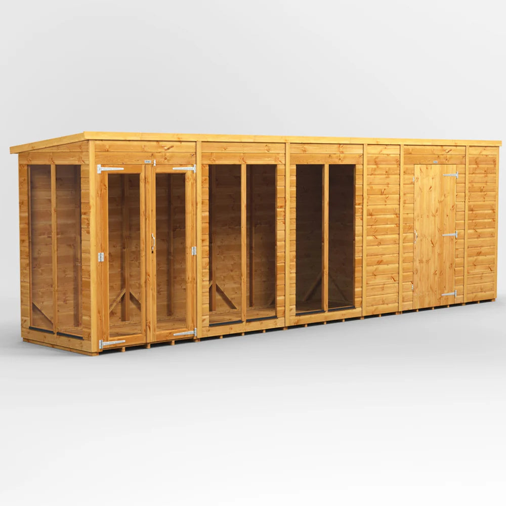 Power Pent Summerhouse Combi (includes Side Store)