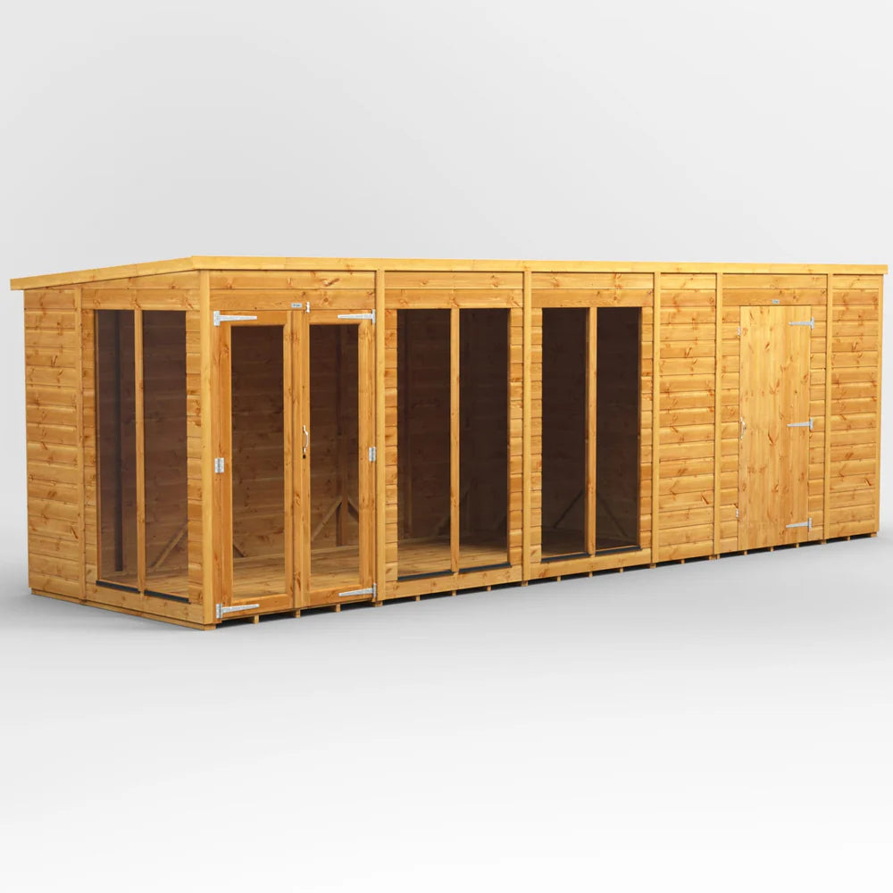 Power Pent Summerhouse Combi (includes Side Store)