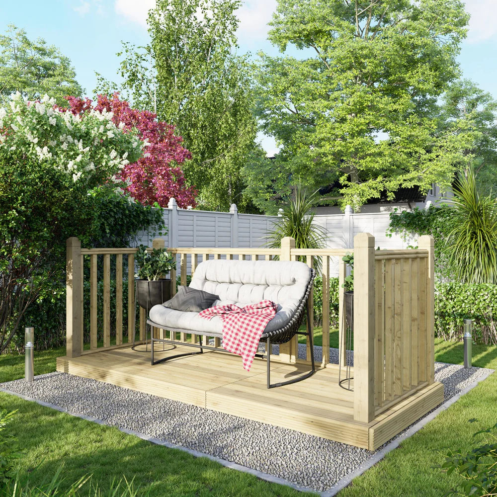 Decking Kit with Handrails on Three Sides