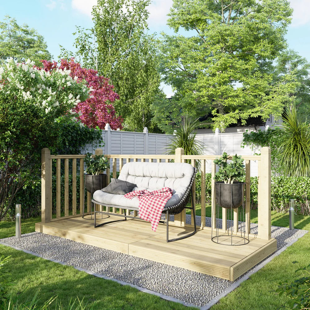 Decking Kit with Handrails on Two Sides