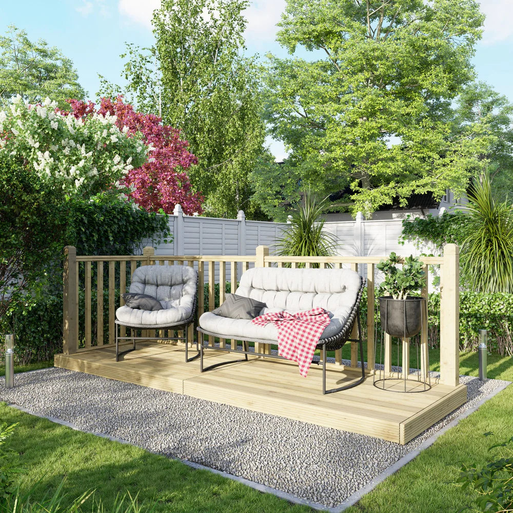 Decking Kit with Handrails on Two Sides