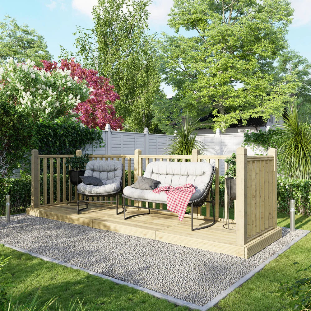 Decking Kit with Handrails on Three Sides