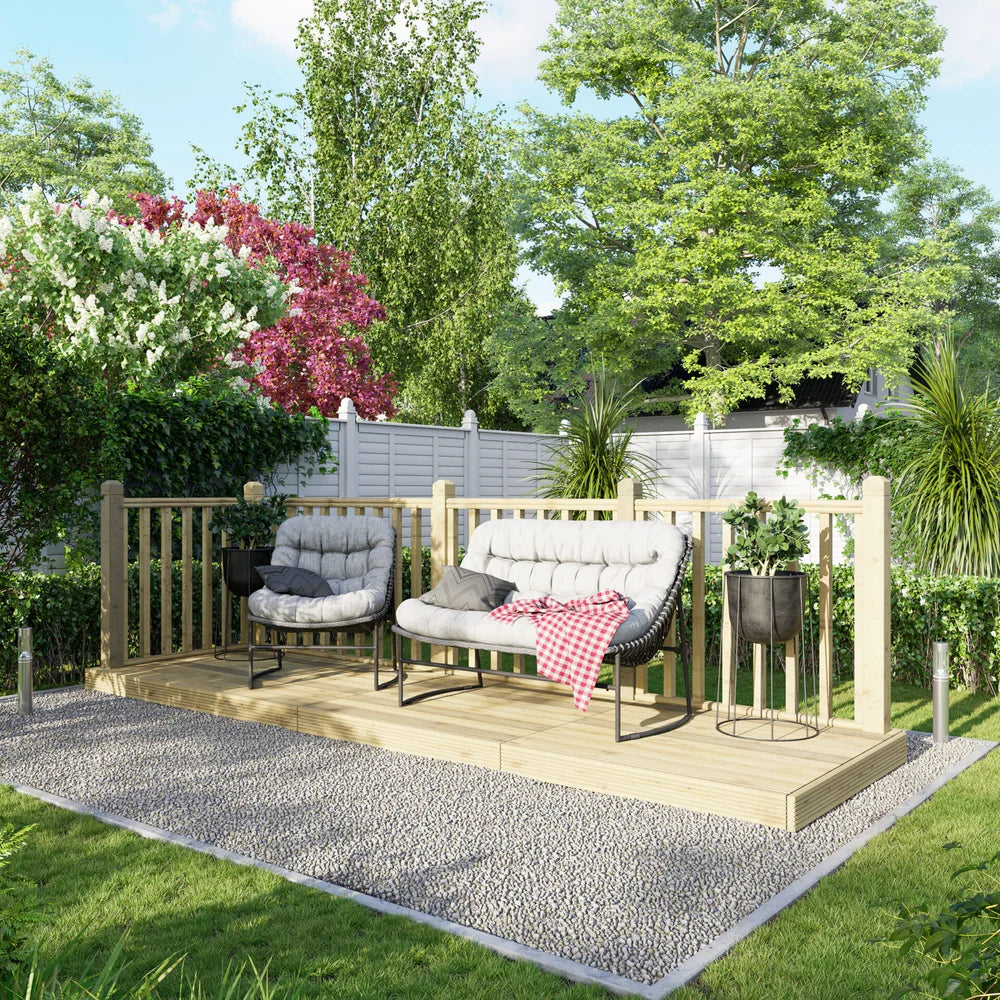Decking Kit with Handrails on Two Sides