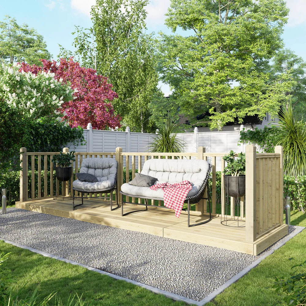 Decking Kit with Handrails on Three Sides