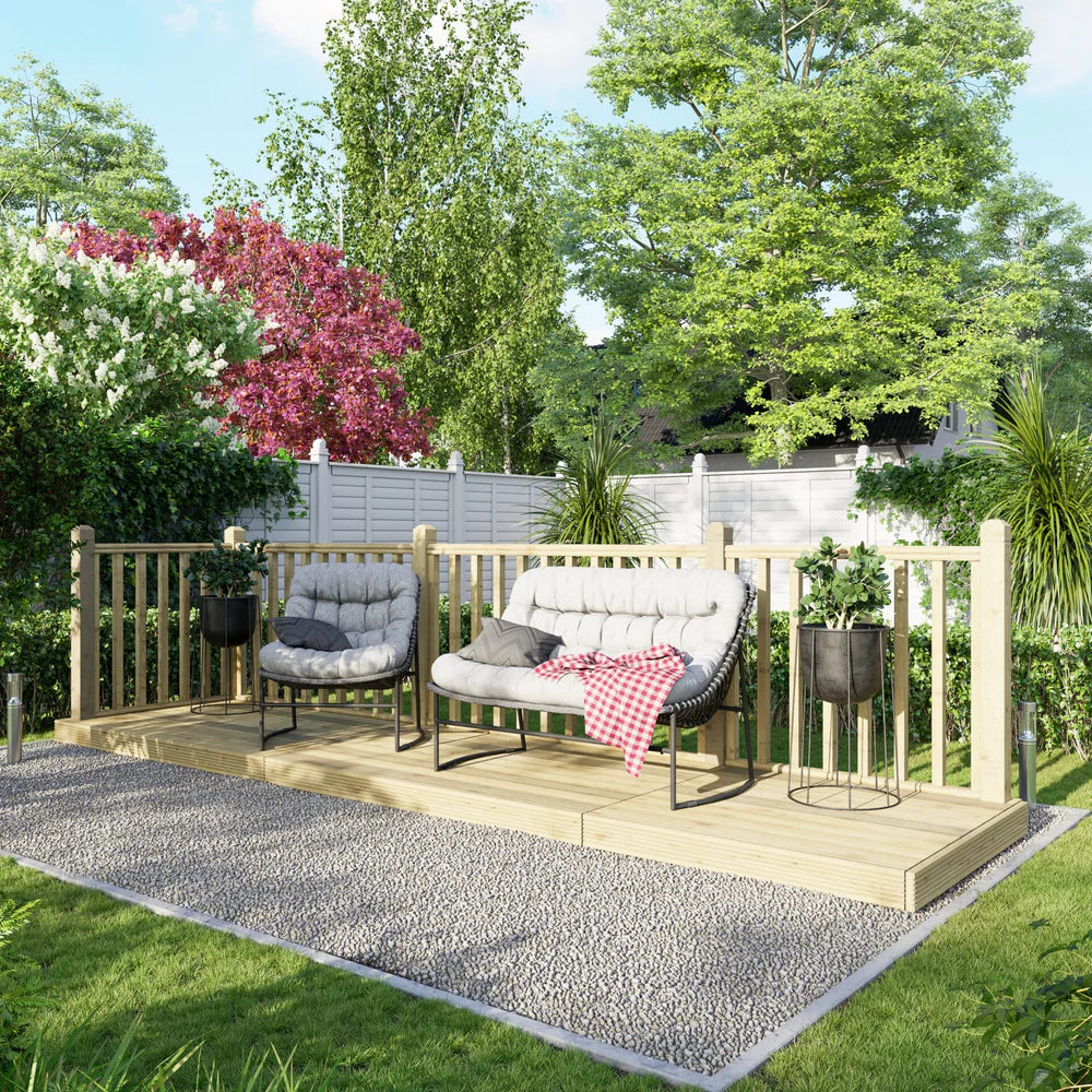 Decking Kit with Handrails on Two Sides