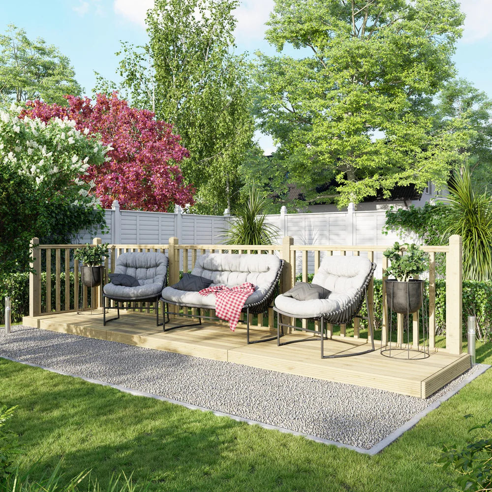 Decking Kit with Handrails on Two Sides
