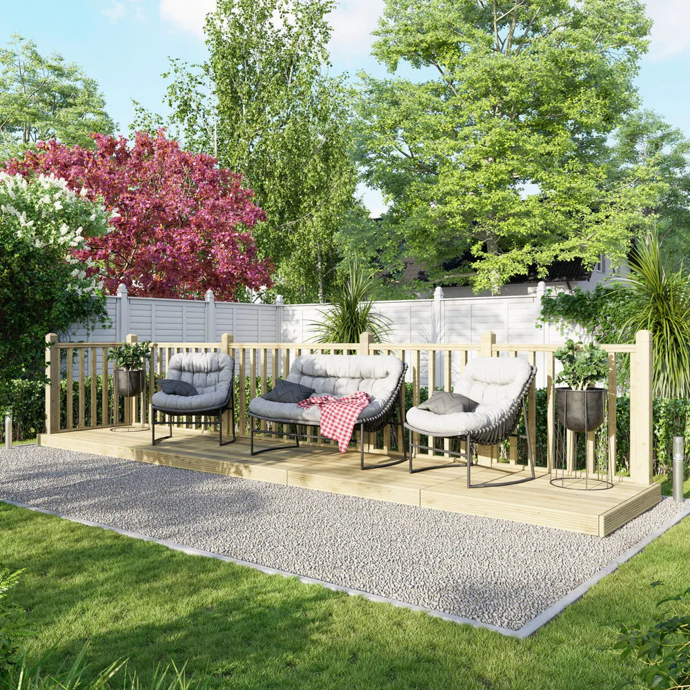 Decking Kit with Handrails on Two Sides