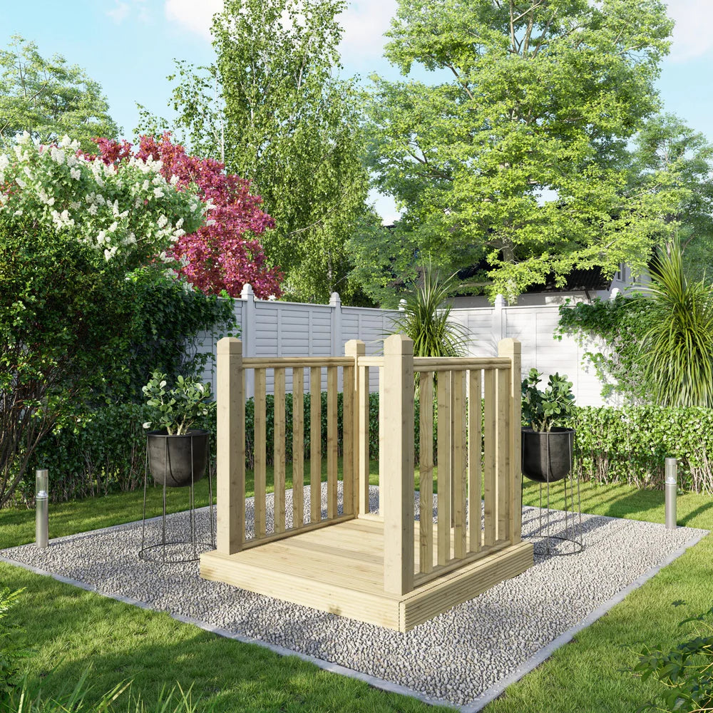 Decking Kit with Handrails on Three Sides