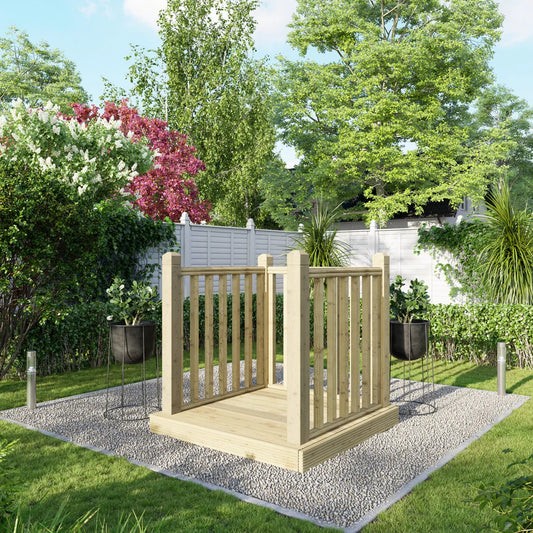 Decking Kit with Handrails on Three Sides