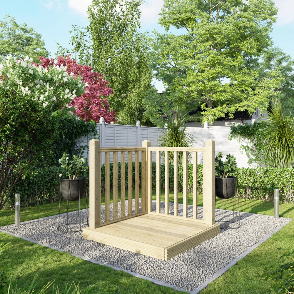 Decking Kit with Handrails on Two Sides