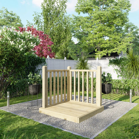 Decking Kit with Handrails on Two Sides