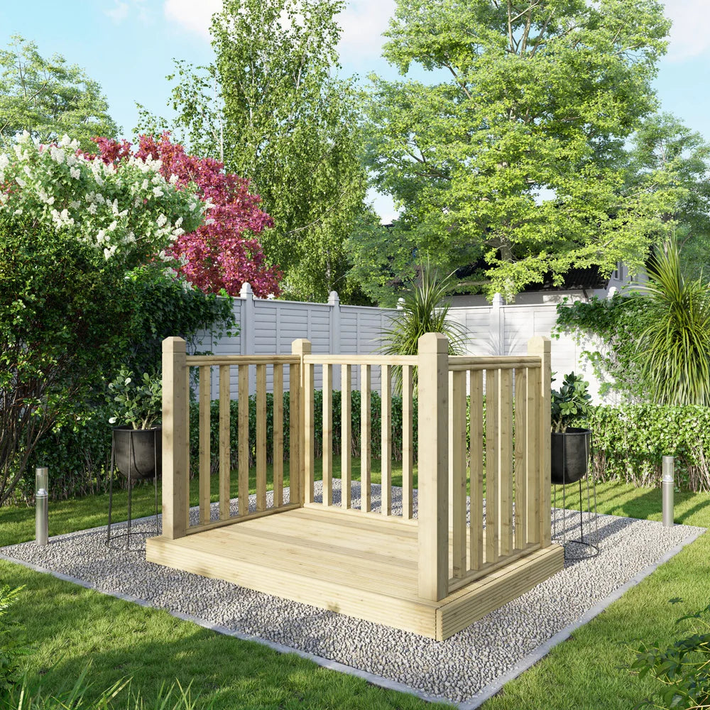 Decking Kit with Handrails on Three Sides