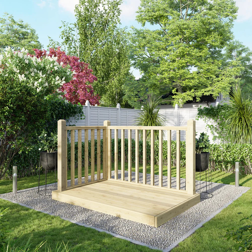 Decking Kit with Handrails on Two Sides
