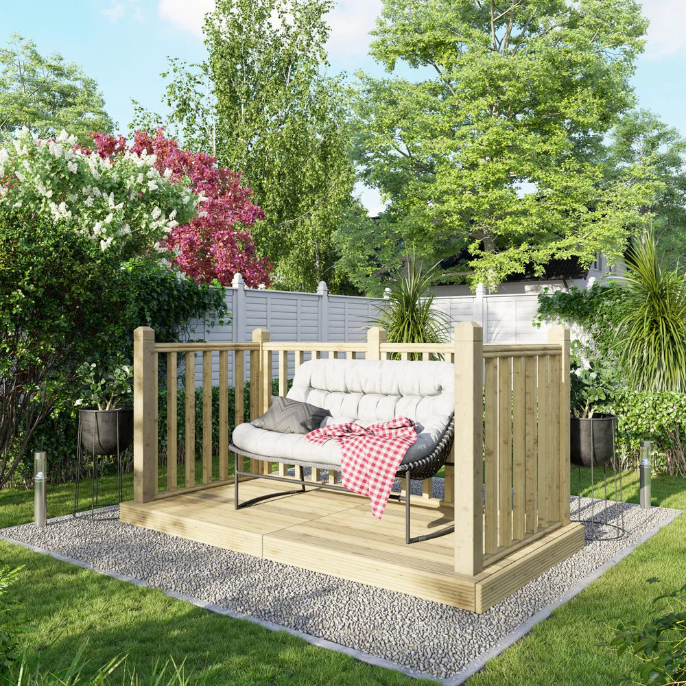 Decking Kit with Handrails on Three Sides