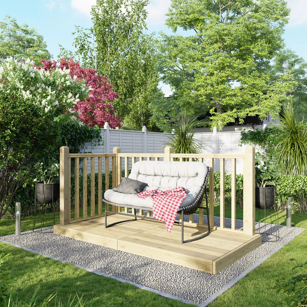 Decking Kit with Handrails on Two Sides