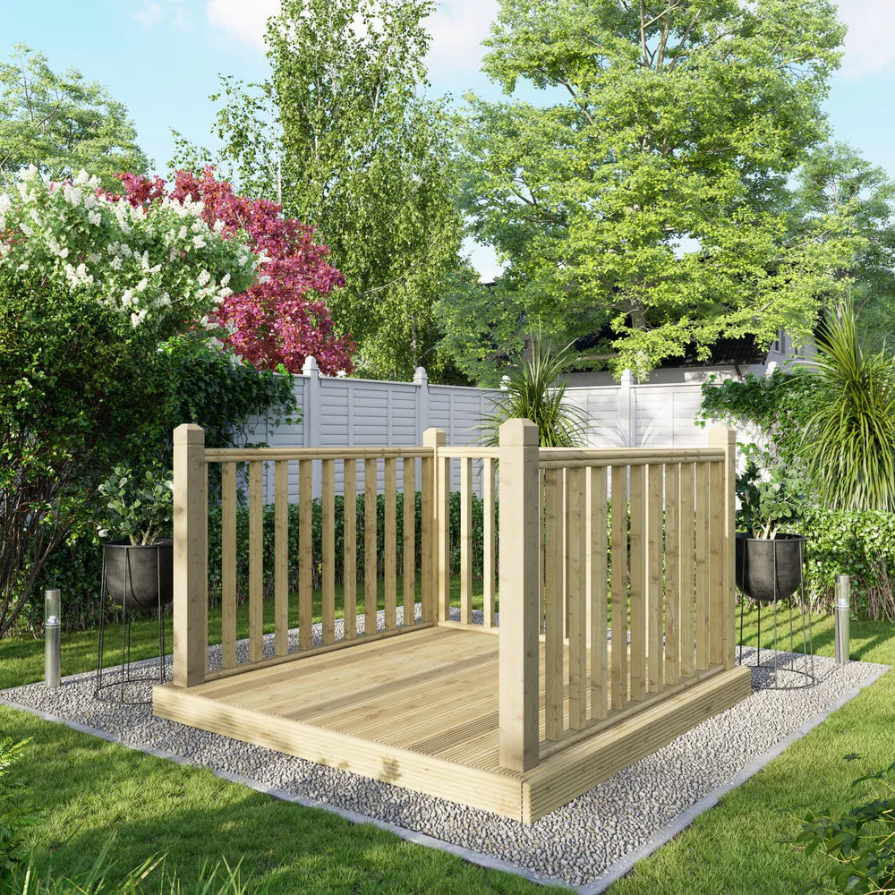 Decking Kit with Handrails on Three Sides