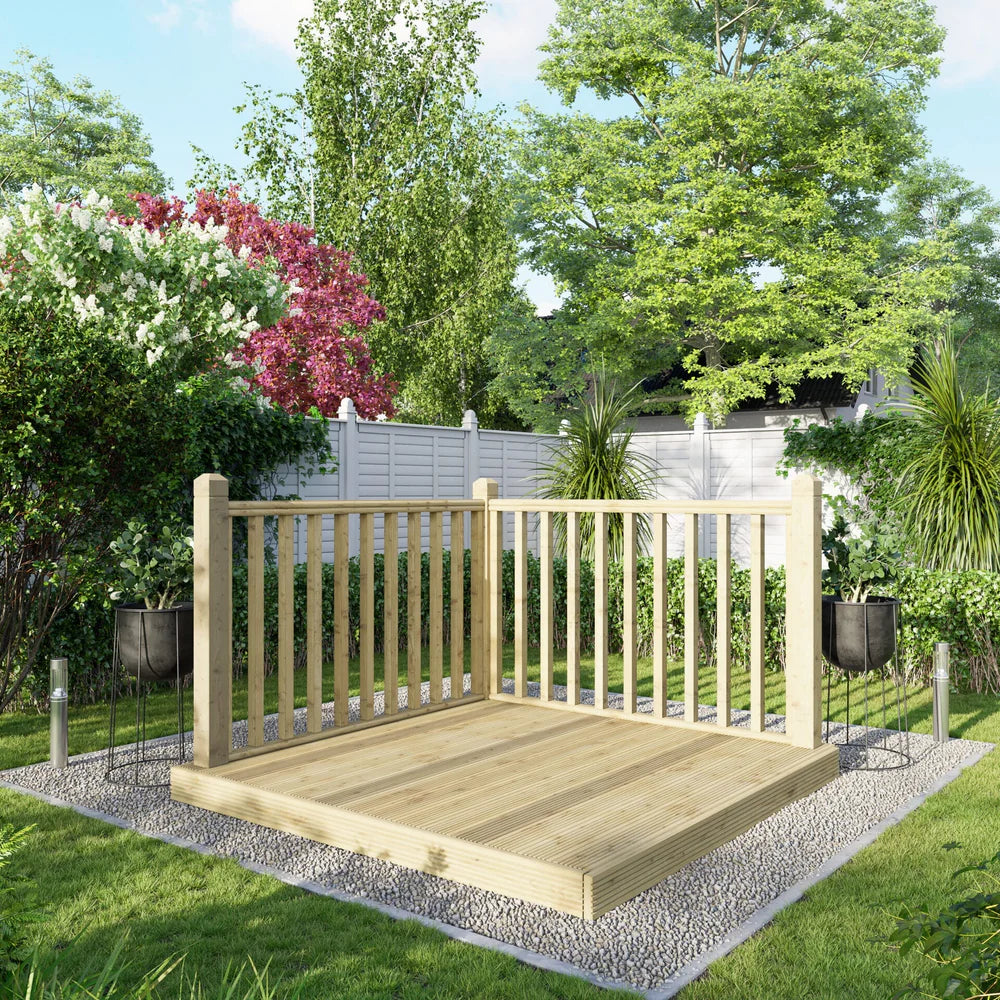 Decking Kit with Handrails on Two Sides