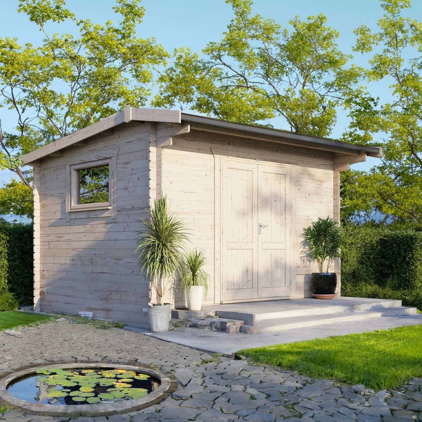 Power Apex Workshop Log Cabin - 28mm