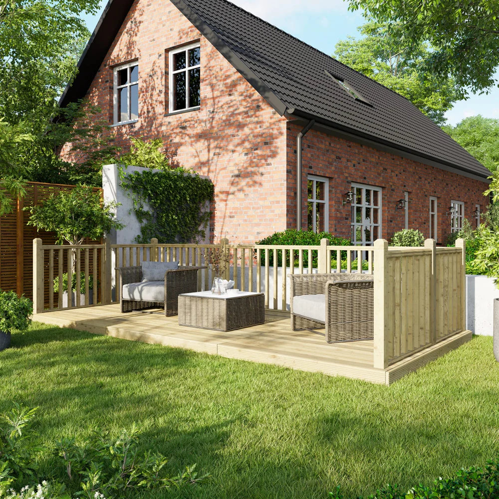 Decking Kit with Handrails on Three Sides