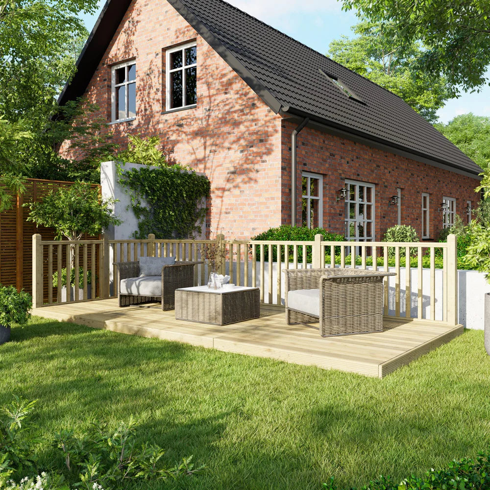 Decking Kit with Handrails on Two Sides