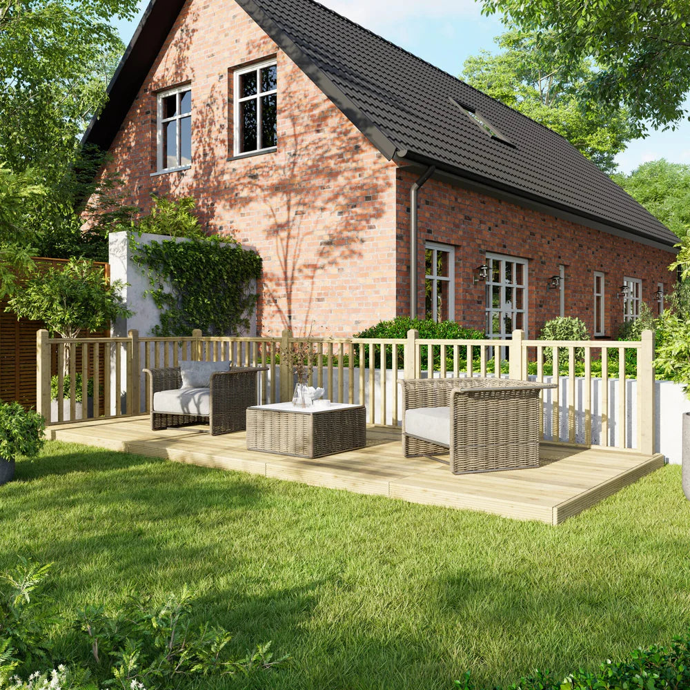 Decking Kit with Handrails on Two Sides