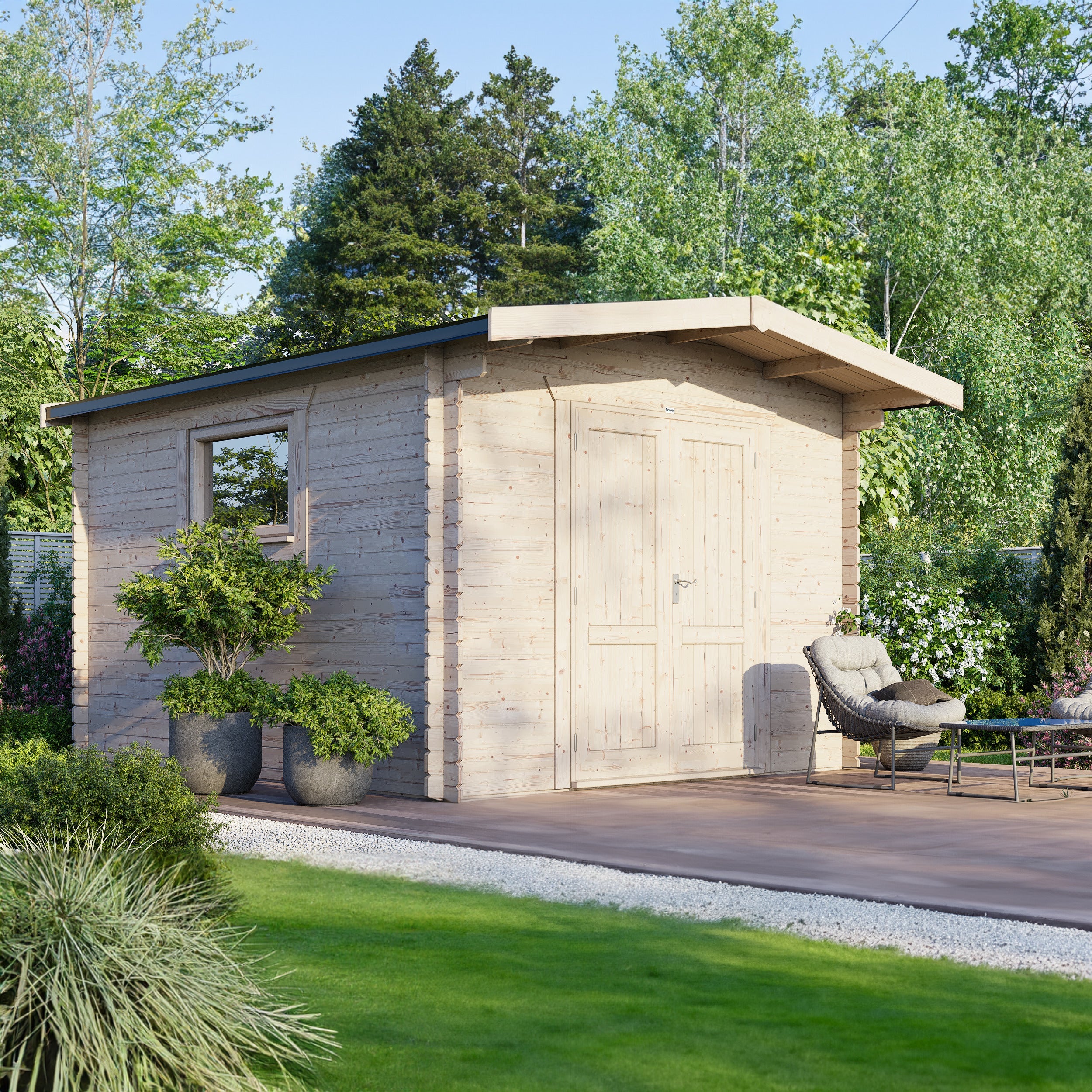 Power Chalet Workshop Log Cabin - 28mm