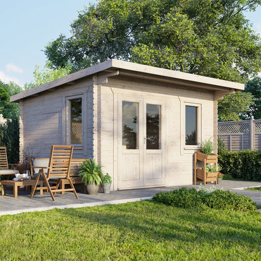 Power Pent Log Cabin - 28mm